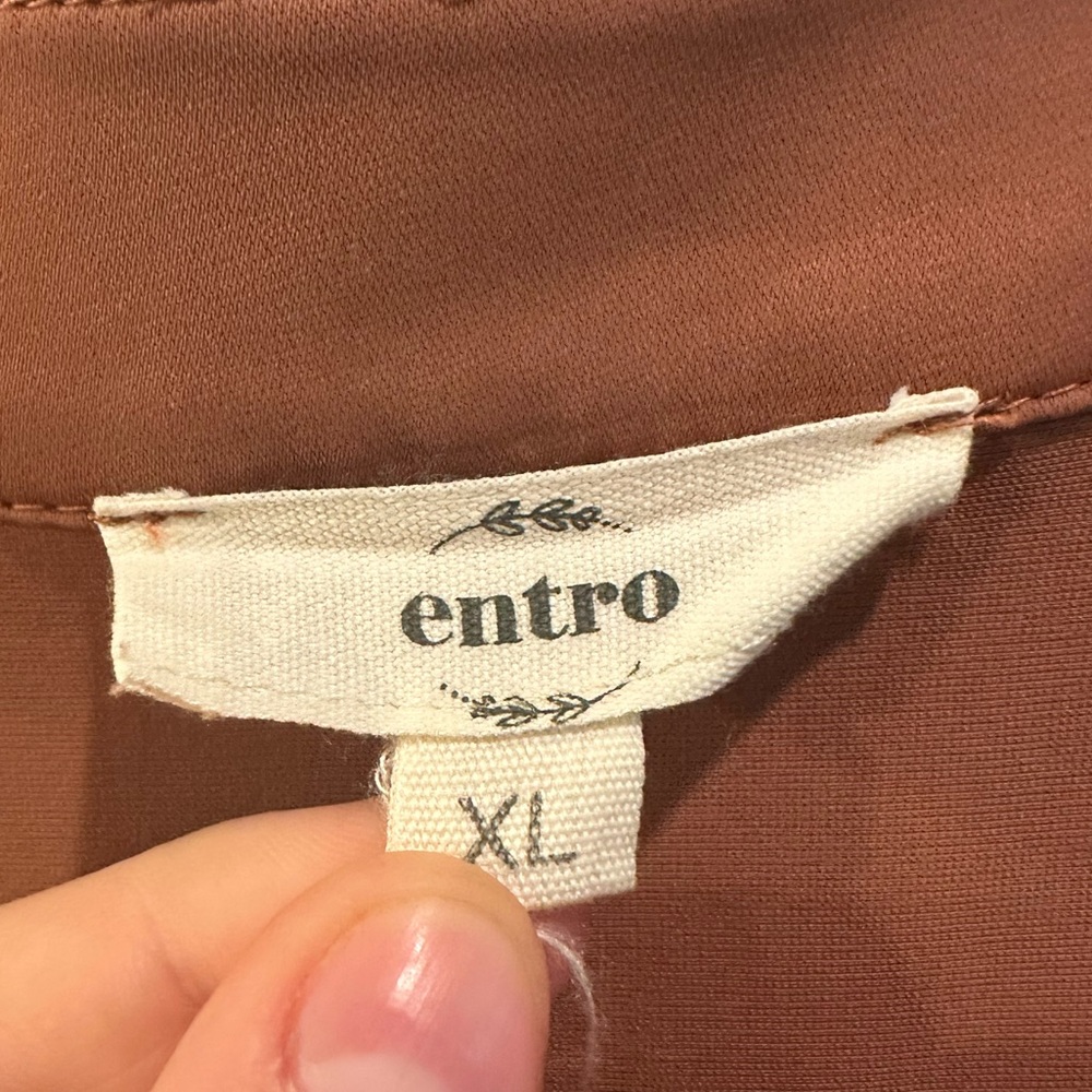 Entro Rust Long Sleeve Shift Dress Size XL - Picture 5 of 5
